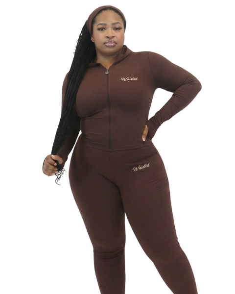 Brown Hoodie Set