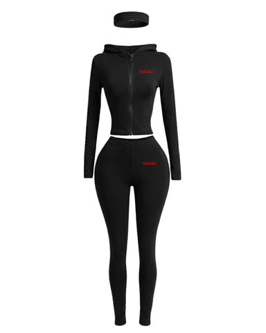 (Pre-Order) Black Hoodie Set • Arrives 12/12