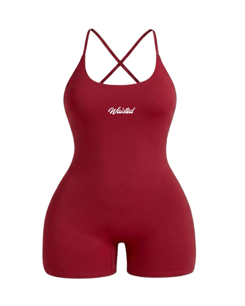 Waisted Playsuit-Red• Arrives 06/17