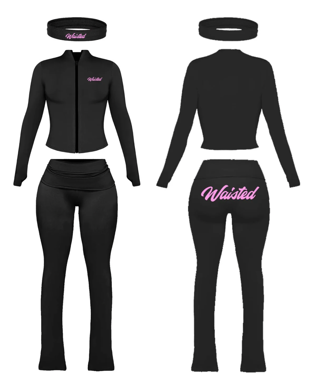 (Pre-Order) Black Waisted 3 Piece Set