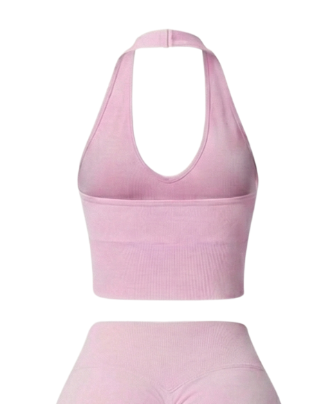 HALTER SPORTS BRA-PINK