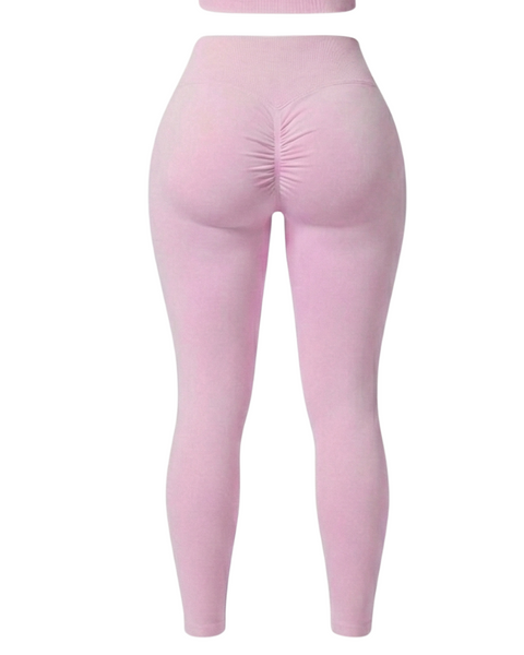 BADDIE YOGA PANTS-PINK