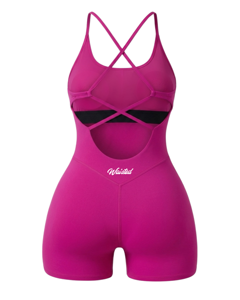 Waisted Playsuit-Pink • Arrives 06/17