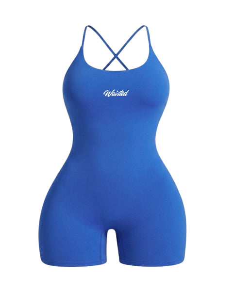 Waisted Playsuit-Blue• Arrives 06/17