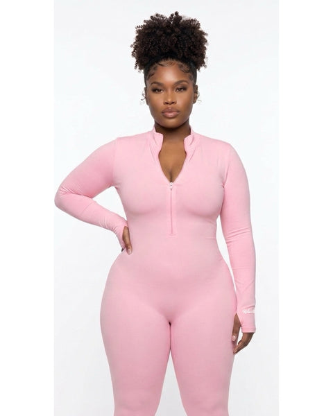 Body Jumpsuit-Bubble Gum Pink