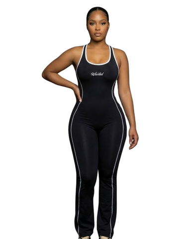 (Pre-Order) Black Waisted Jumpsuit • Arrives 12/12