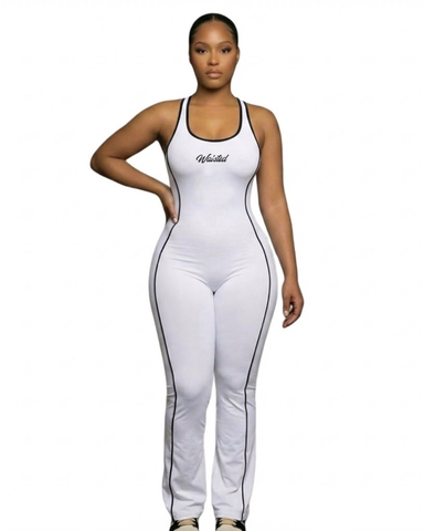 (Pre-Order) White Waisted Jumpsuit • Arrives 12/12