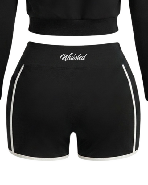 WAISTED SHORTS-BLACK