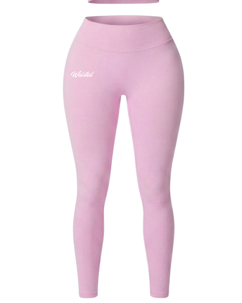 BADDIE YOGA PANTS-PINK