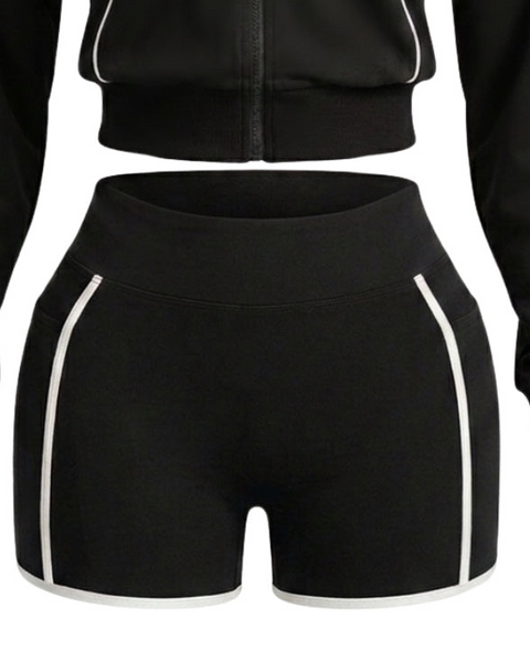 WAISTED SHORTS-BLACK