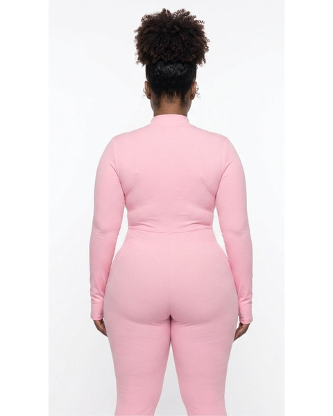 Body Jumpsuit-Bubble Gum Pink