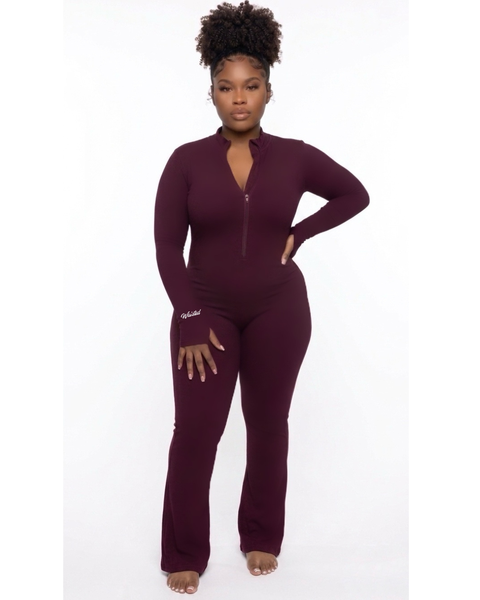 Body Jumpsuit-Plum