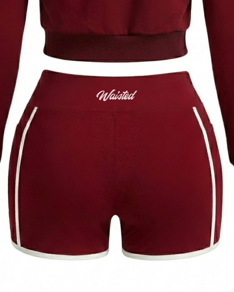 WAISTED SHORTS-RED